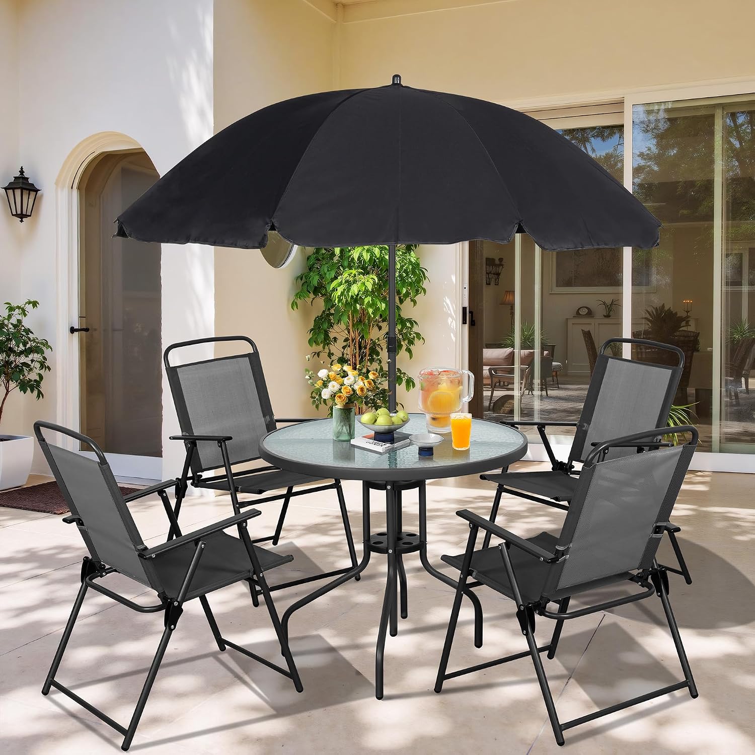 Outdoor Furniture Polywood - Conjunto de Jantar de Metal para