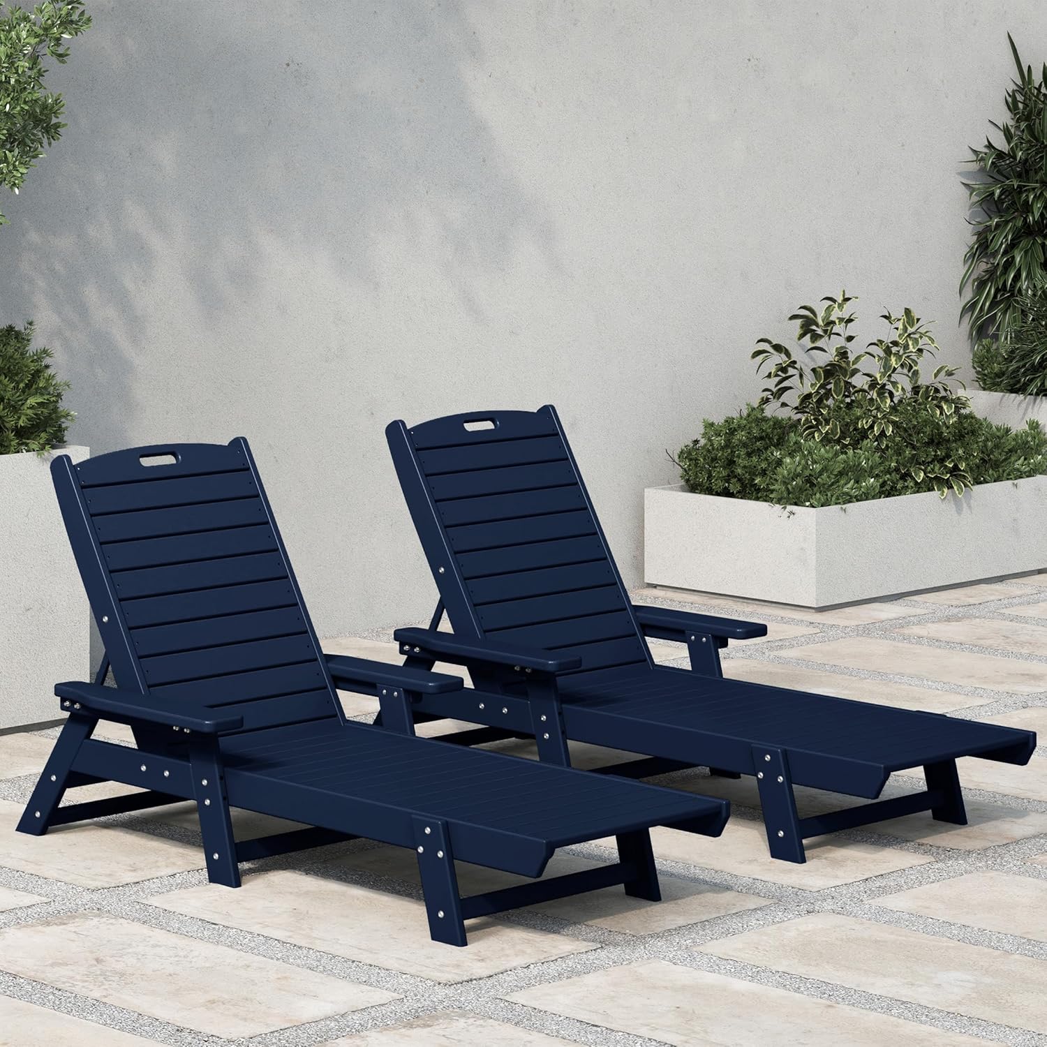 Outdoor Furniture Polywood - Espreguiçadeira reclinável Malibu Poly (conjunto de