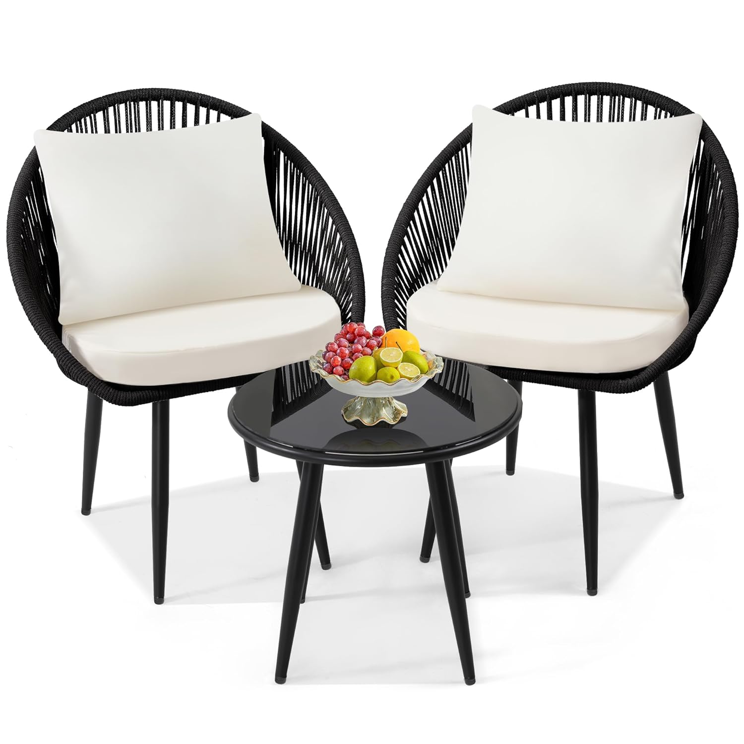 Outdoor Furniture Ideas - Conjunto Bistro de 3 Peças, Cadeira