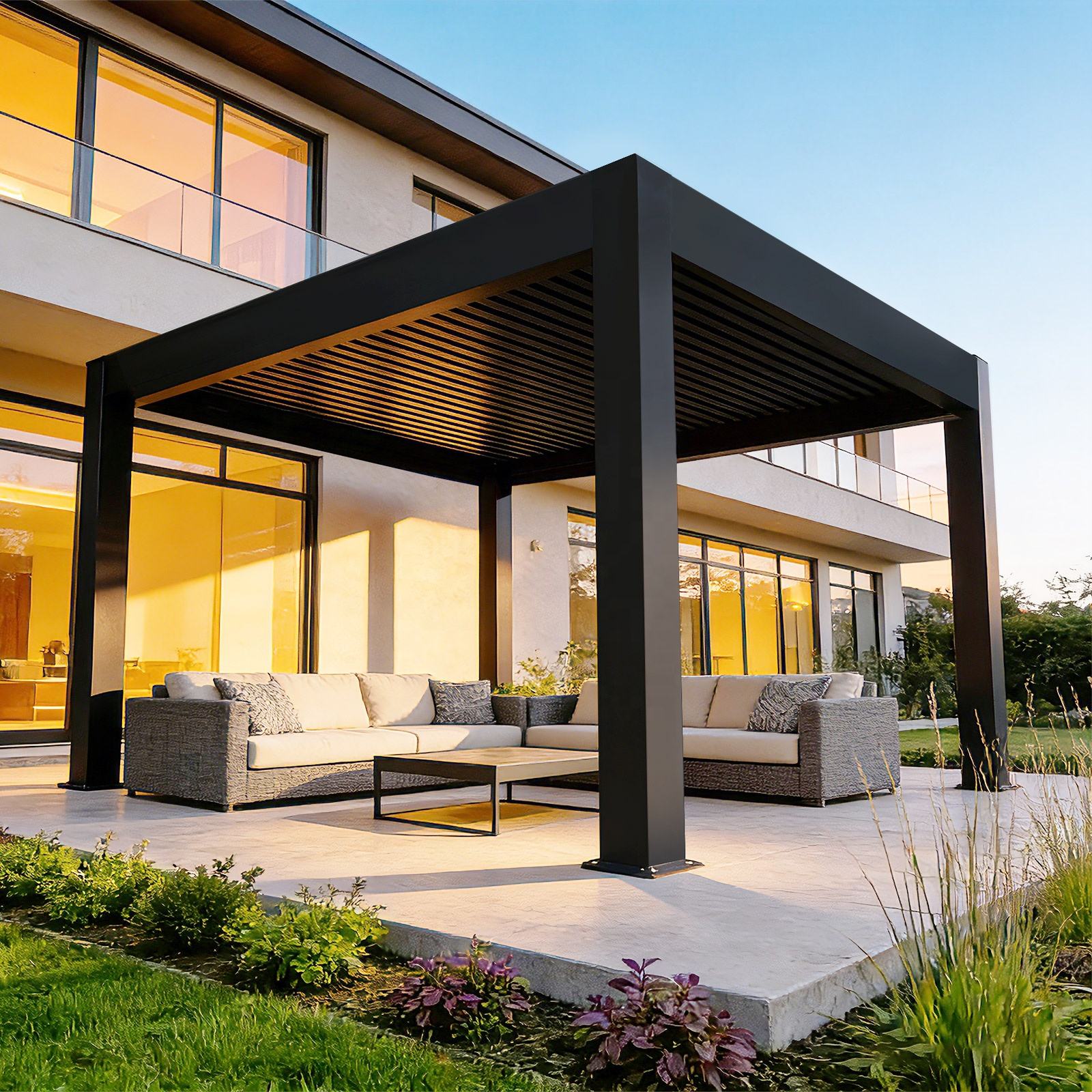 Outdoor Furniture Ideas - Pavilhão de alumínio para exterior, fácil