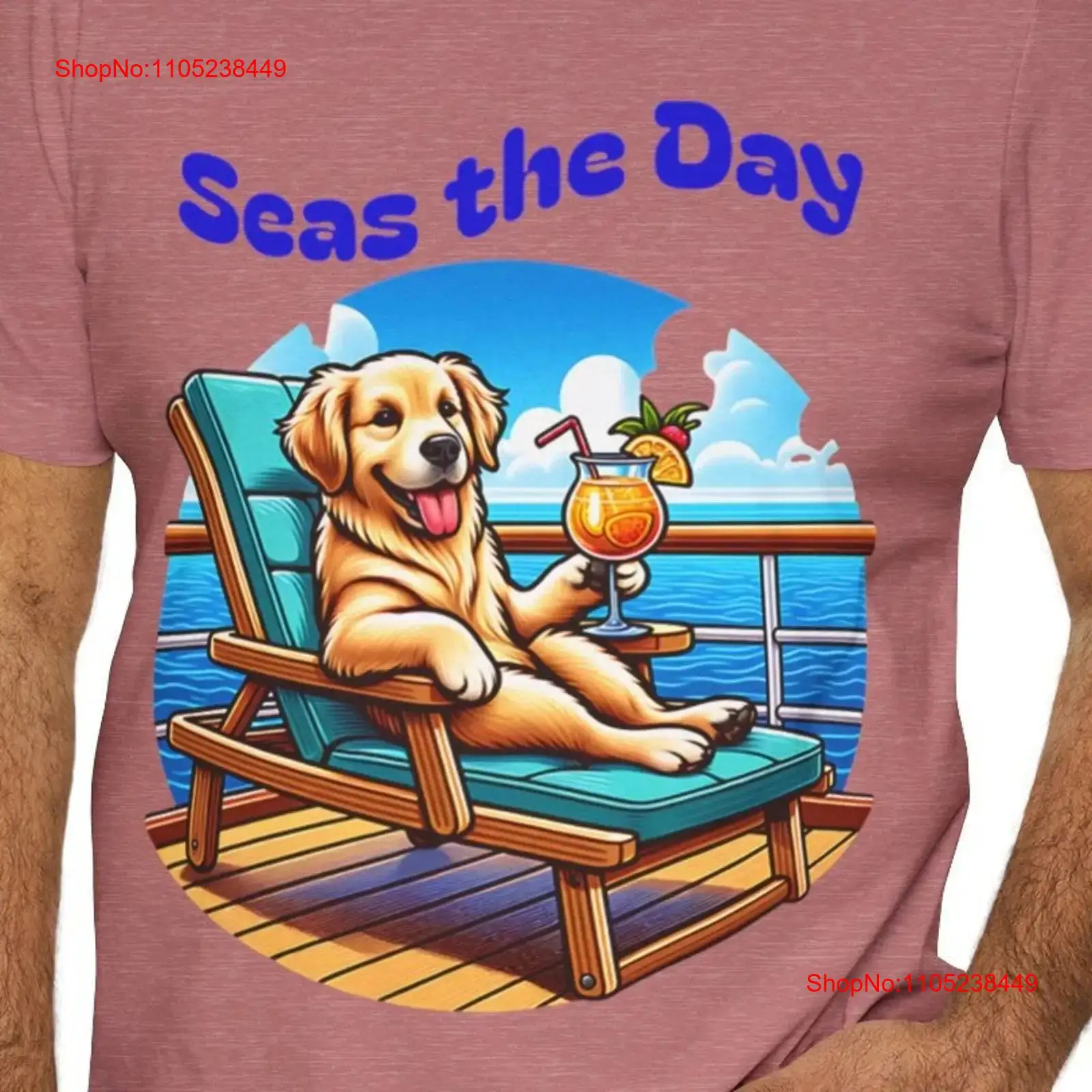 Deck Chair Lounger - Camiseta Vintage Lavada Seas The Day