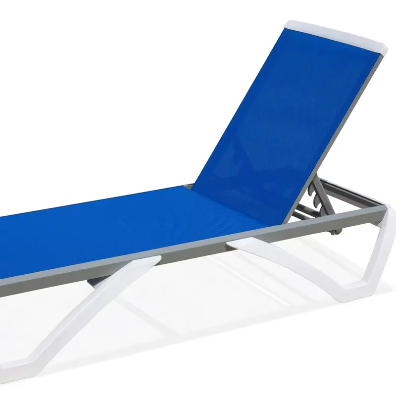 Deck Chair Lounger - Espreguiçadeira Moderna de Alumínio Ajustável, Cadeira