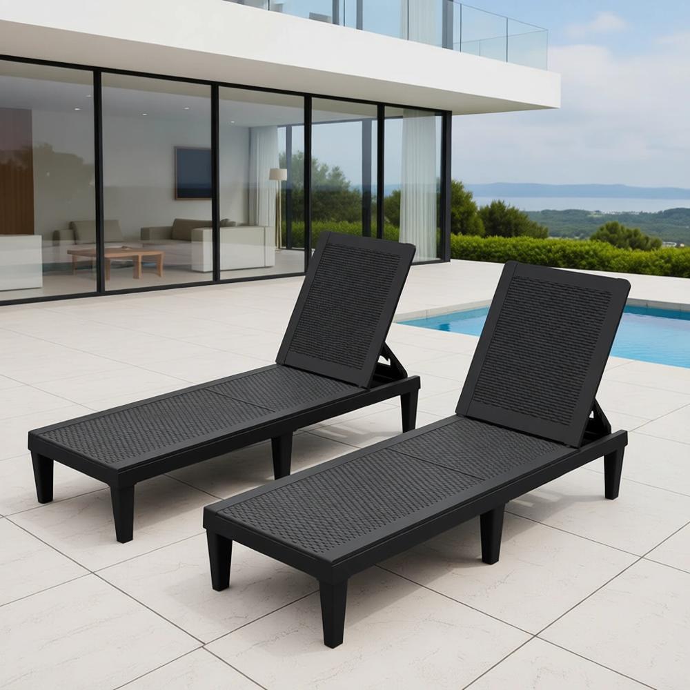 Conjunto de 2 Cadeiras com Enc - Deck Chair Lounger avaliação e preço