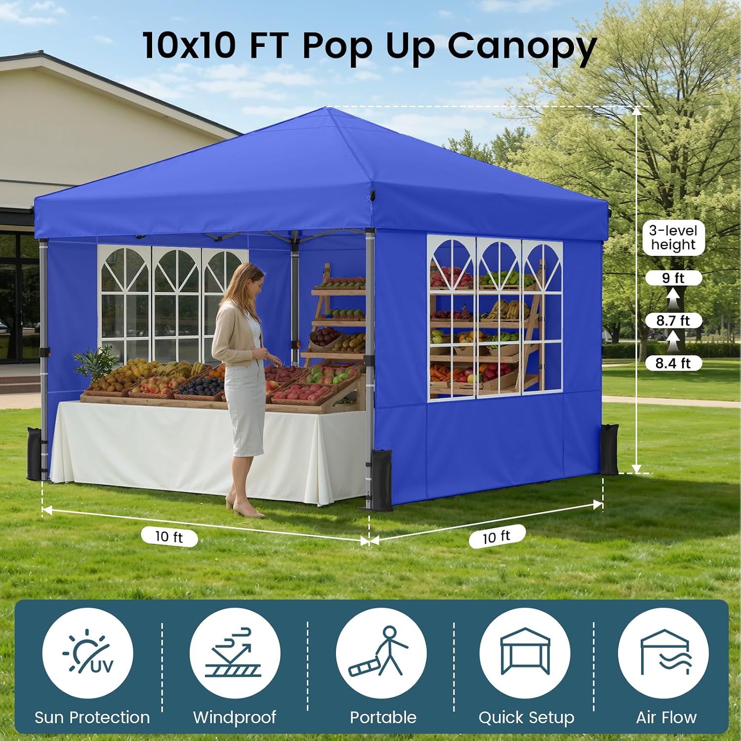 Tenda Pop Up 10x10 pés com par - Gazebo Pop Up avaliação e preço