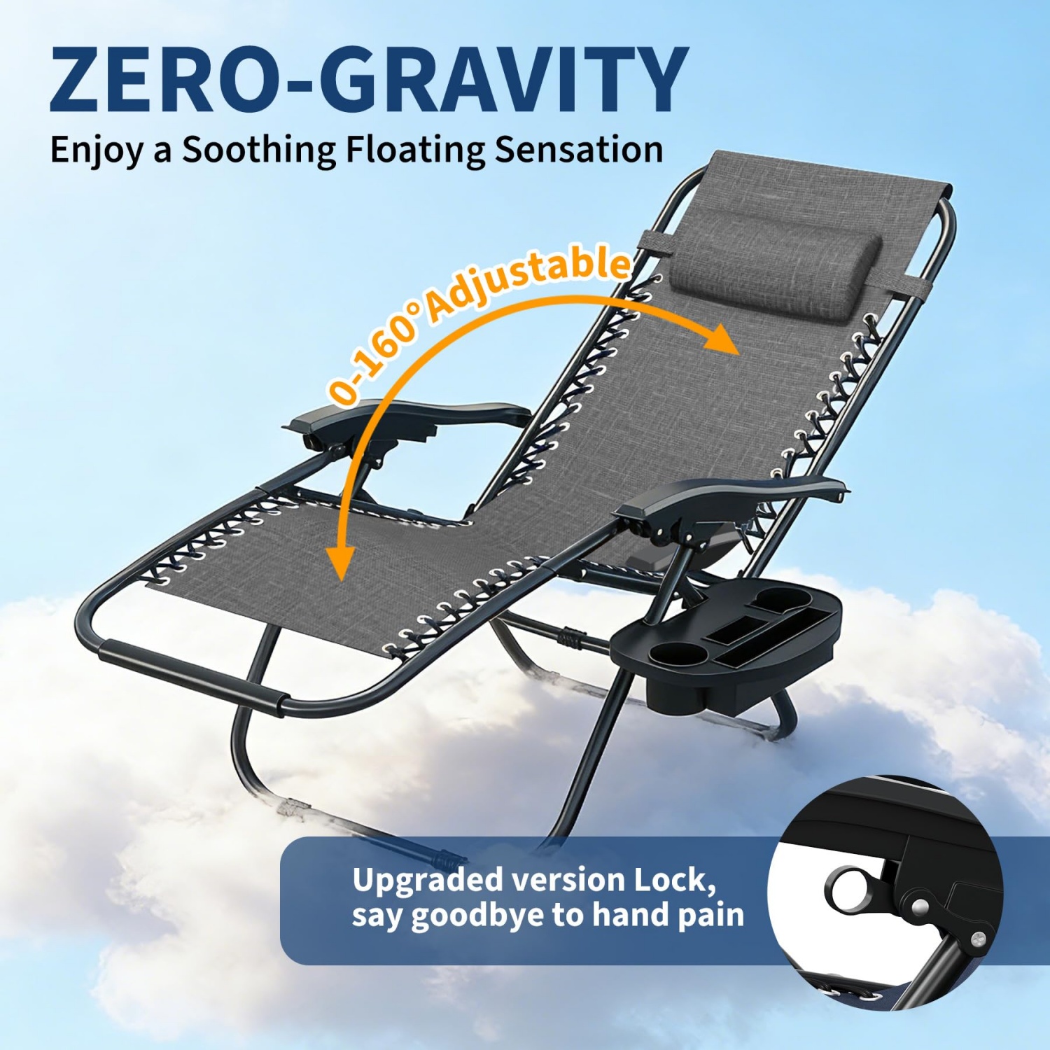 Conjunto com 2 Cadeiras Zero G - Deck Chair Lounger avaliação e preço