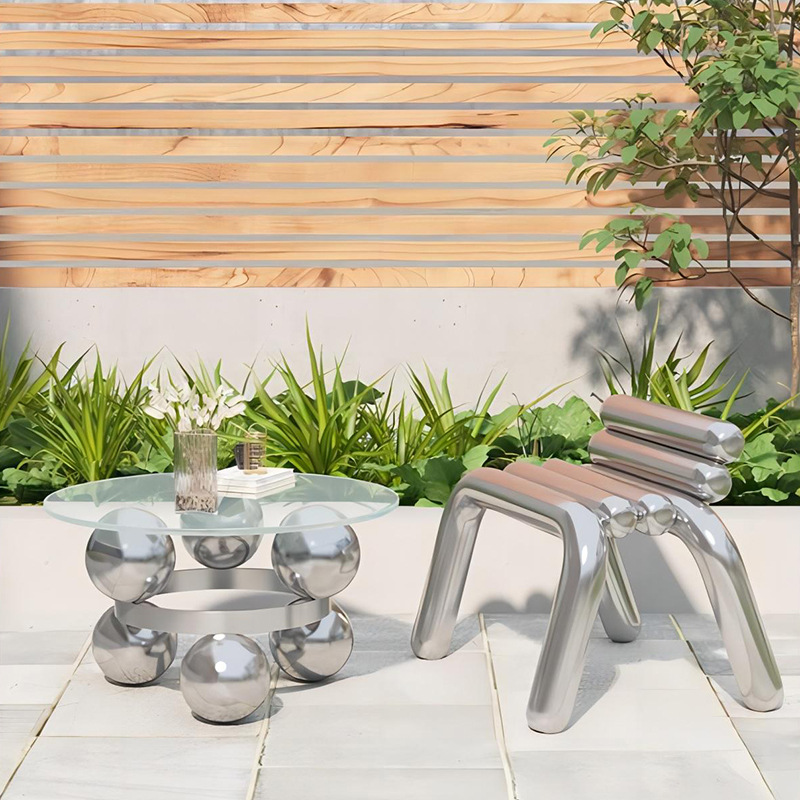 Cadeira de aço inoxidável, lux - Outdoor Furniture Small avaliação e preço