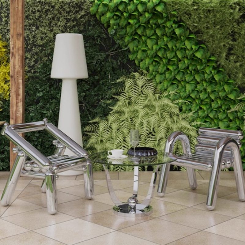 Cadeira de aço inoxidável, lux - Outdoor Furniture Small avaliação e preço