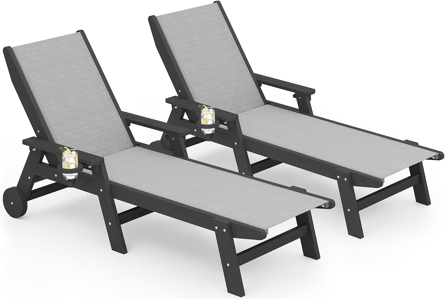 Conjunto de 2 Espreguiçadeiras - Deck Chair Lounger avaliação e preço