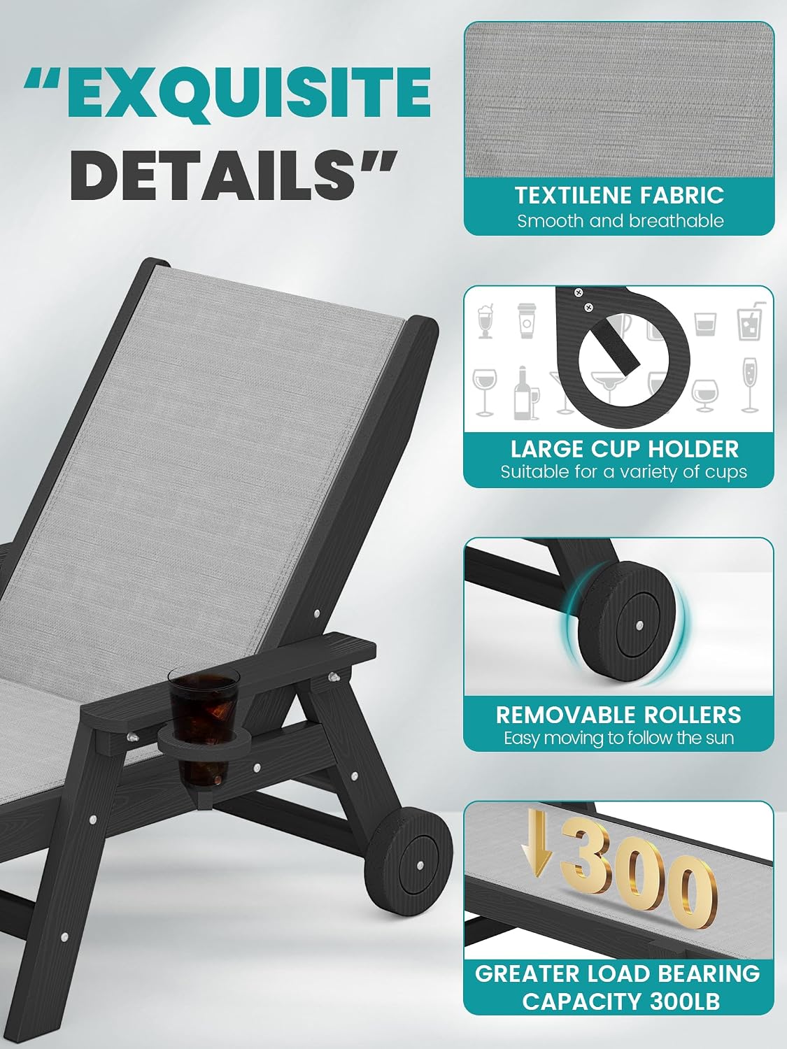 Conjunto de 2 Espreguiçadeiras - Deck Chair Lounger avaliação e preço