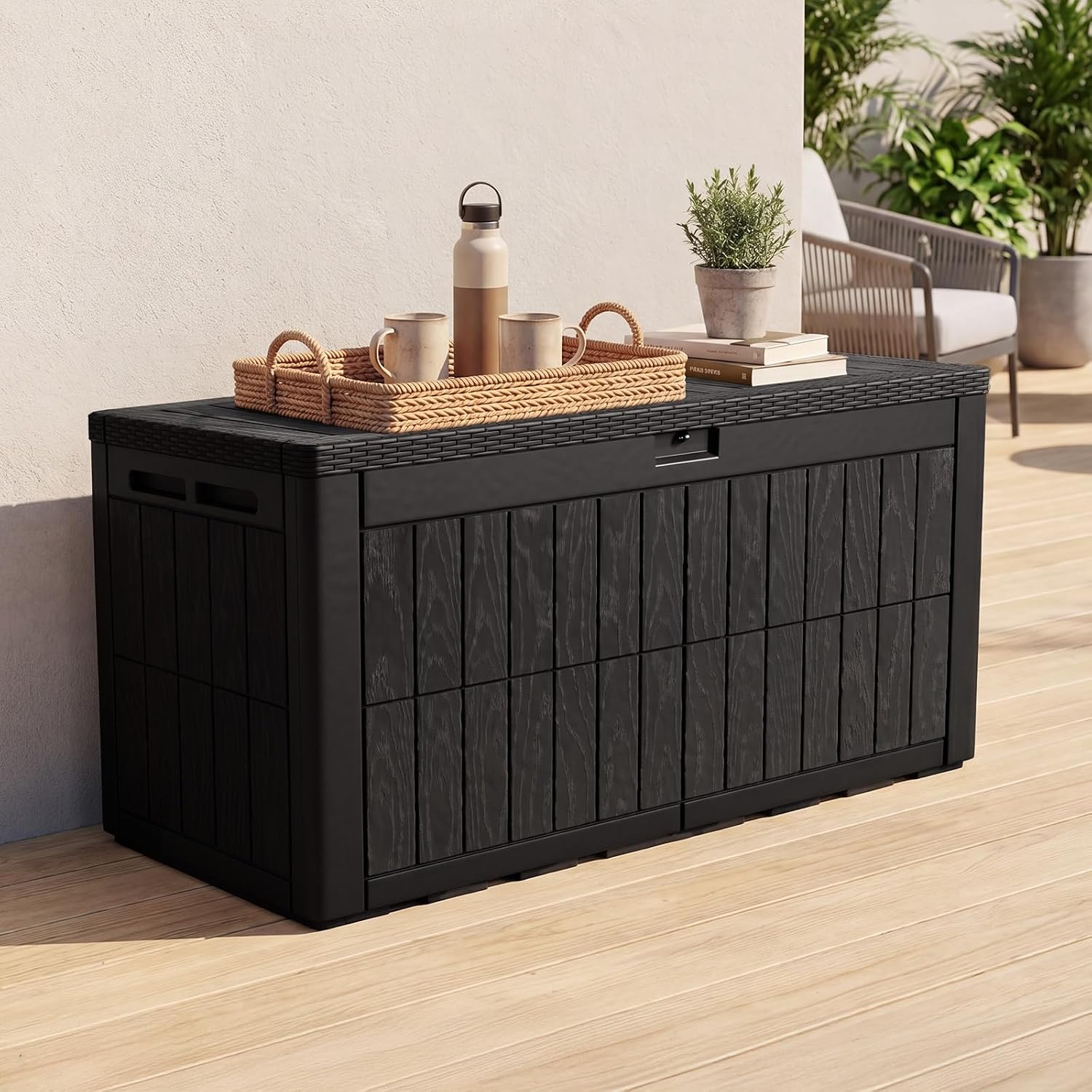 Caixa de Armazenamento Externa - Outdoor Furniture Black avaliação e preço