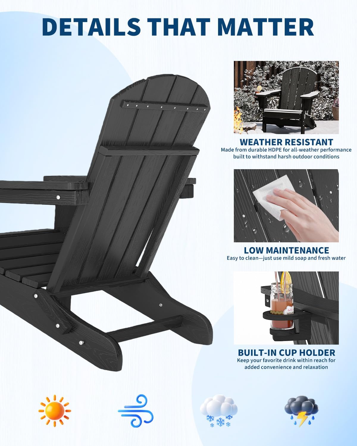 Cadeira Adirondack Dobrável em - Deck Chair Lounger avaliação e preço