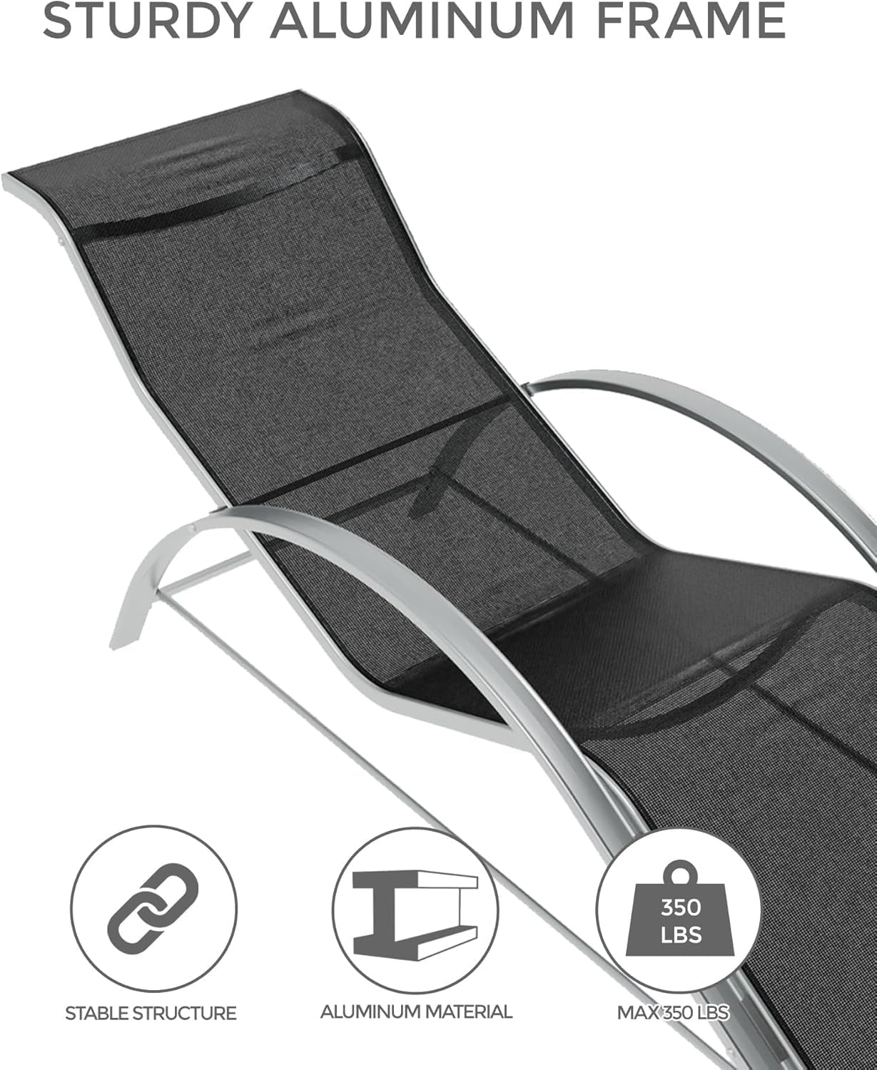 Conjunto de 3 espreguiçadeiras - Deck Chair Lounger avaliação e preço