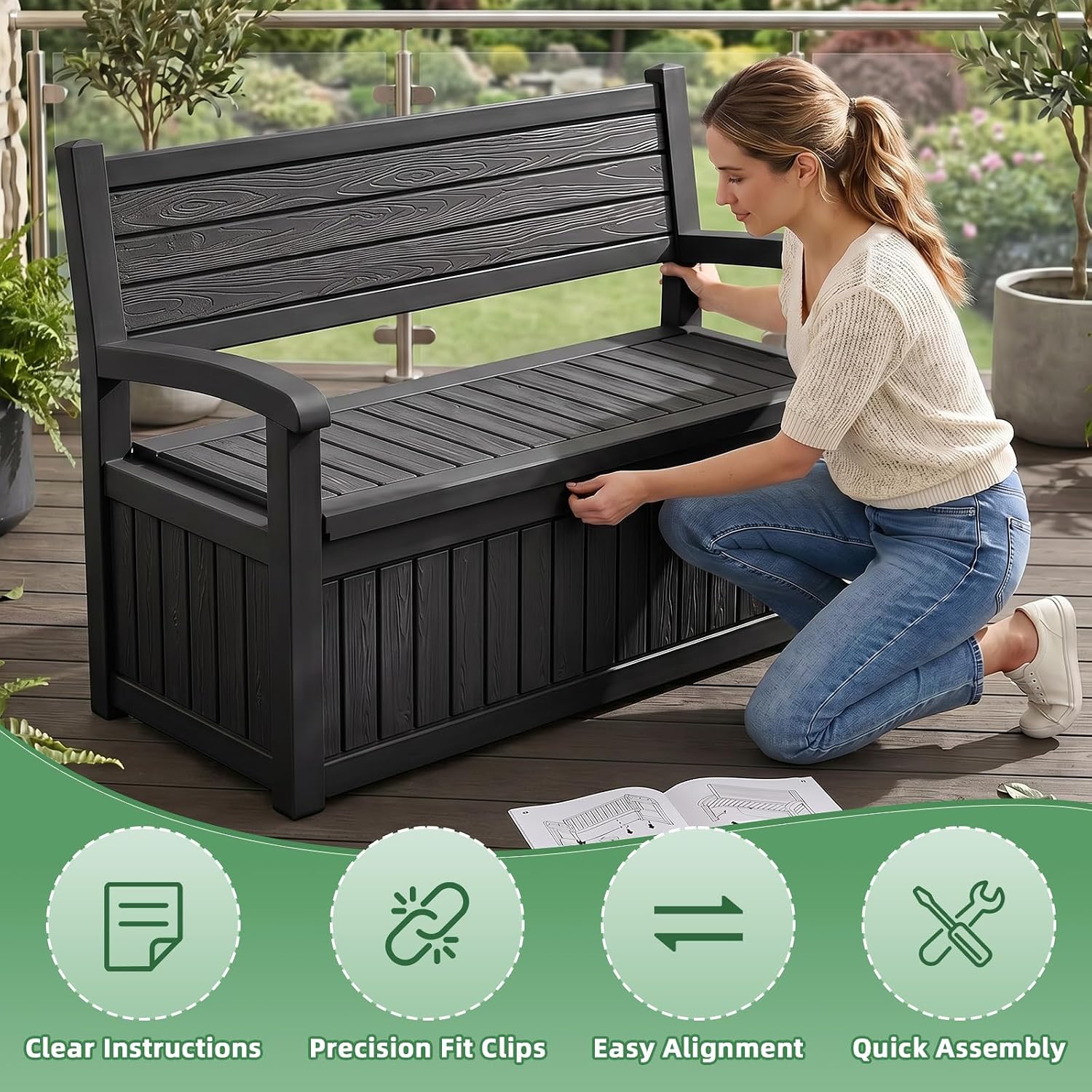 Grande Baú de Armazenamento Ex - Outdoor Furniture Black avaliação e preço