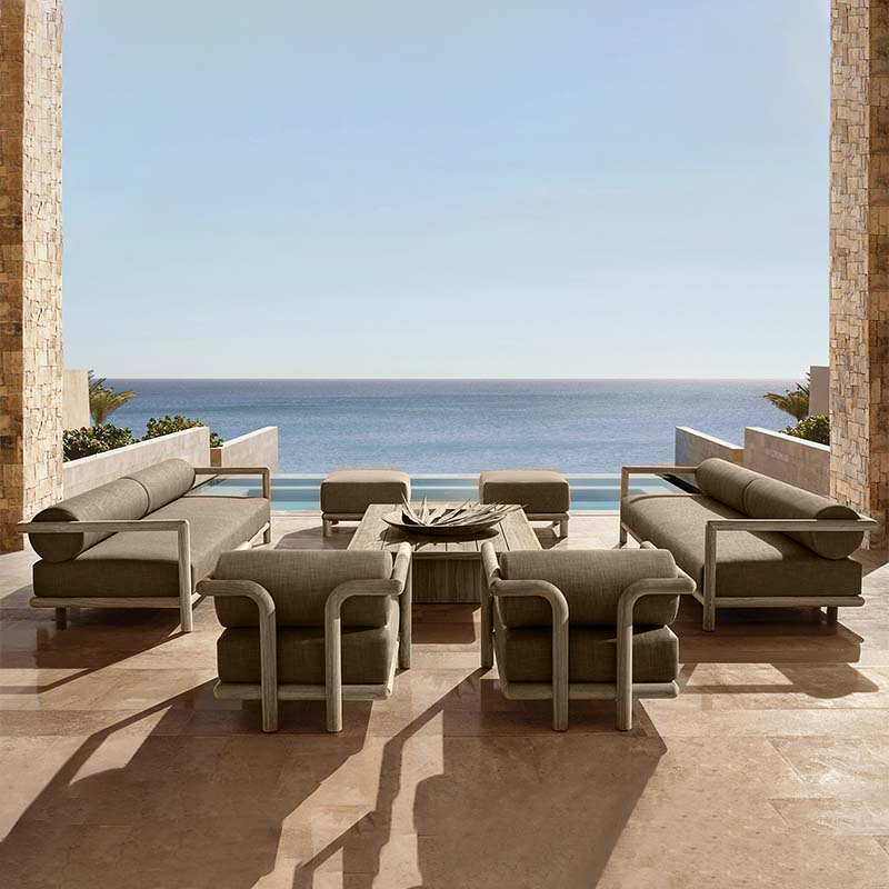 Conjunto de sofás de jardim pa - Outdoor Furniture Teak avaliação e preço