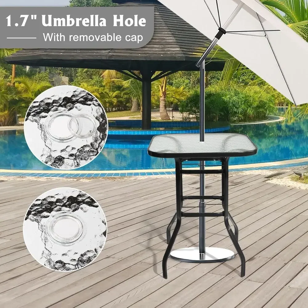 Mesa de Bar Externa de Metal P - Outdoor Furniture Black avaliação e preço