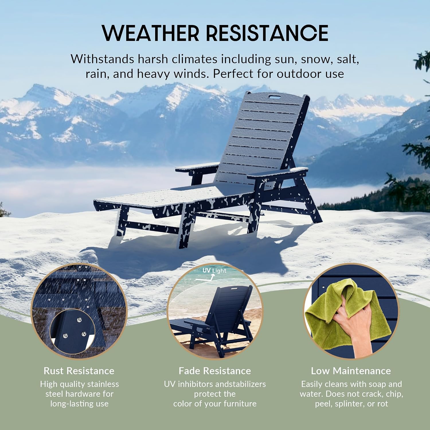 Espreguiçadeira reclinável Mal - Outdoor Furniture Polywood avaliação e preço
