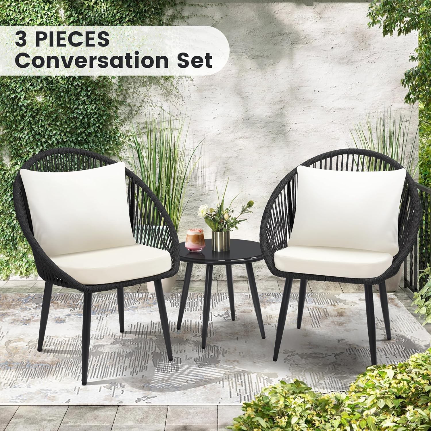Conjunto Bistro de 3 Peças, Ca - Outdoor Furniture Ideas avaliação e preço