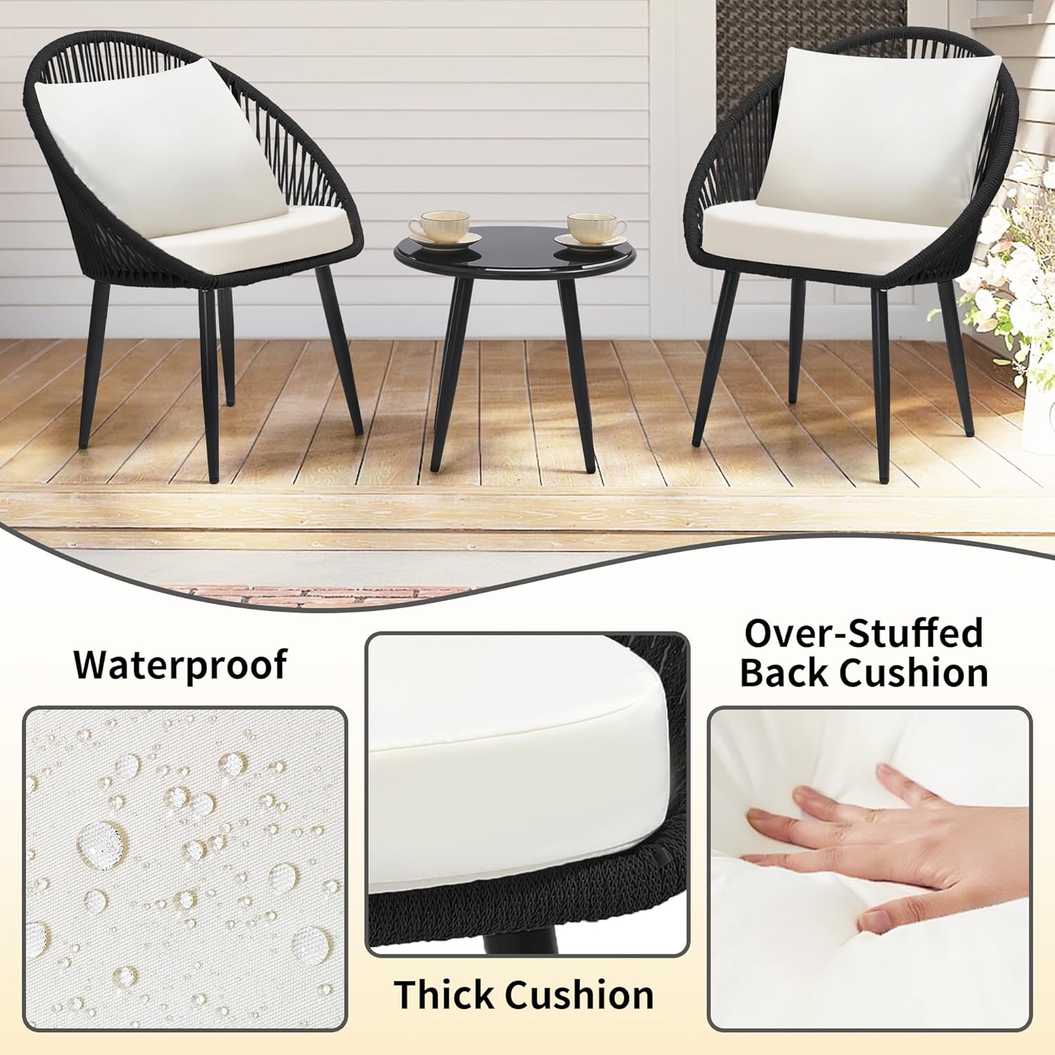 Conjunto Bistro de 3 Peças, Ca - Outdoor Furniture Ideas avaliação e preço