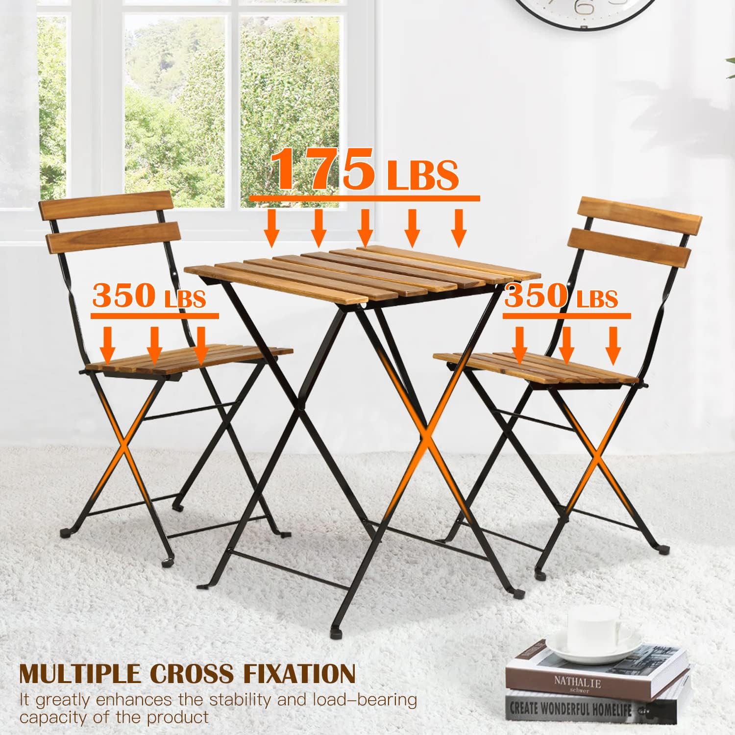 Conjunto de bistrô dobrável de - Outdoor Furniture Small avaliação e preço