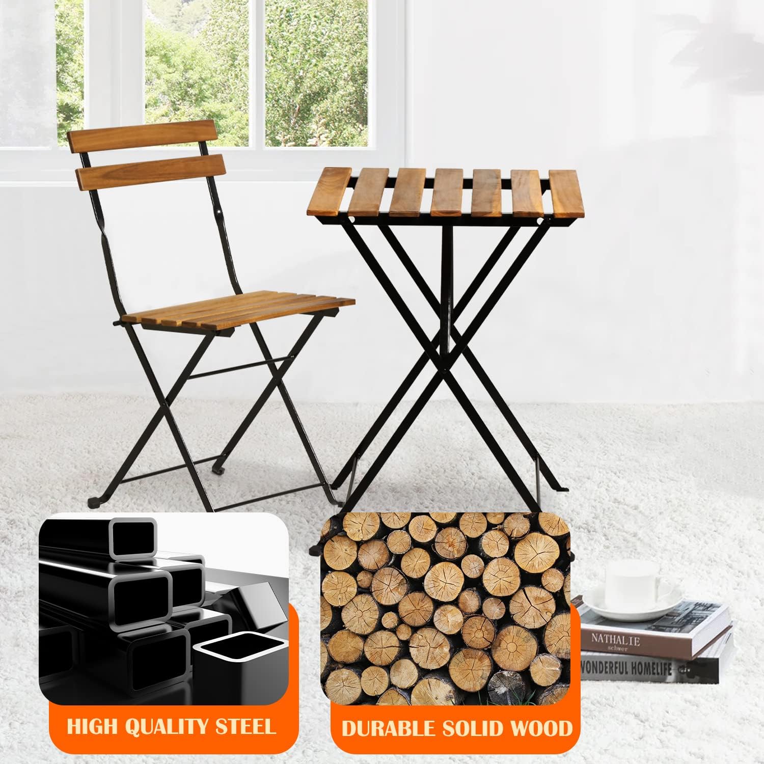 Conjunto de bistrô dobrável de - Outdoor Furniture Small avaliação e preço