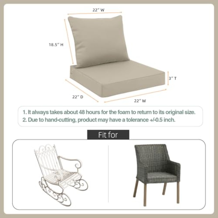 Conjunto de Almofadas para Ass - Outdoor Furniture Cushions 22 X 22 avaliação e preço