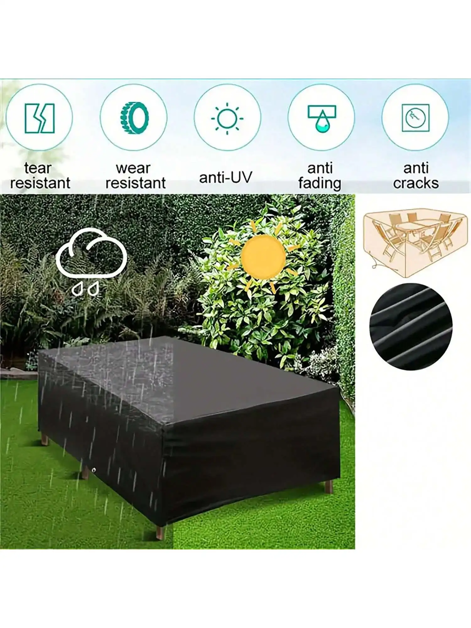 Capa Protetora Impermeável par - Outdoor Furniture Black avaliação e preço