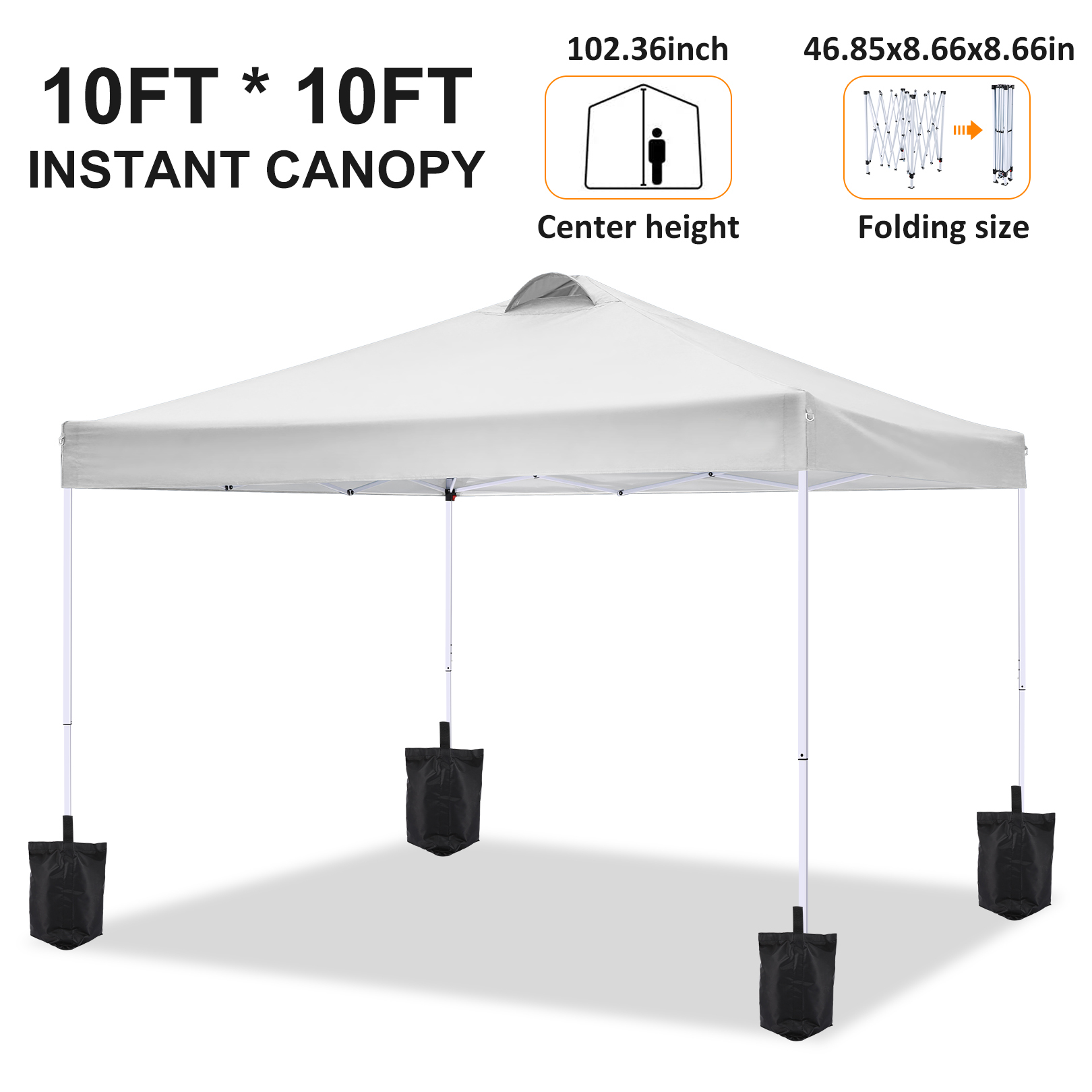 Tenda Pop-Up 10x10FT com 4 Par - Gazebo Pop Up avaliação e preço