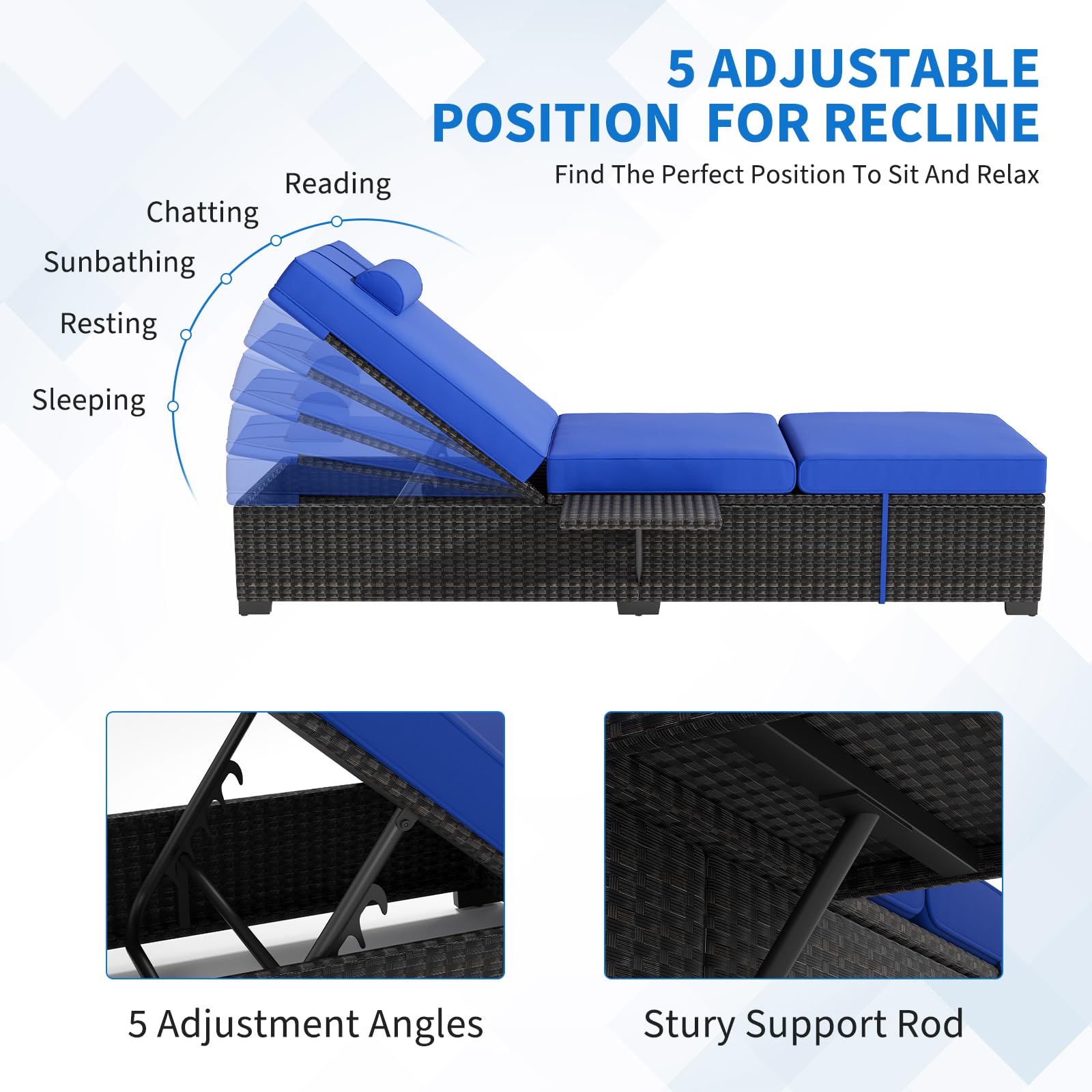 Conjunto de 2 Espreguiçadeiras - Deck Chair Lounger avaliação e preço