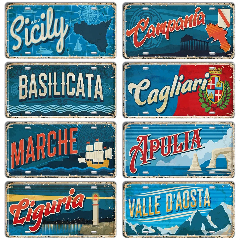 Placa de Metal Vintage Estilo  - Outdoor Furniture Italy avaliação e preço